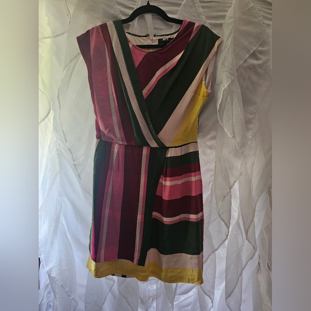 Slate & Willow, Size 8, Silk Striped Dress